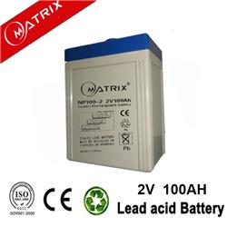 2v 100ah Sealed Rechargeable Lead Acid Battery / Valve Regulated Lead Acid Batteries